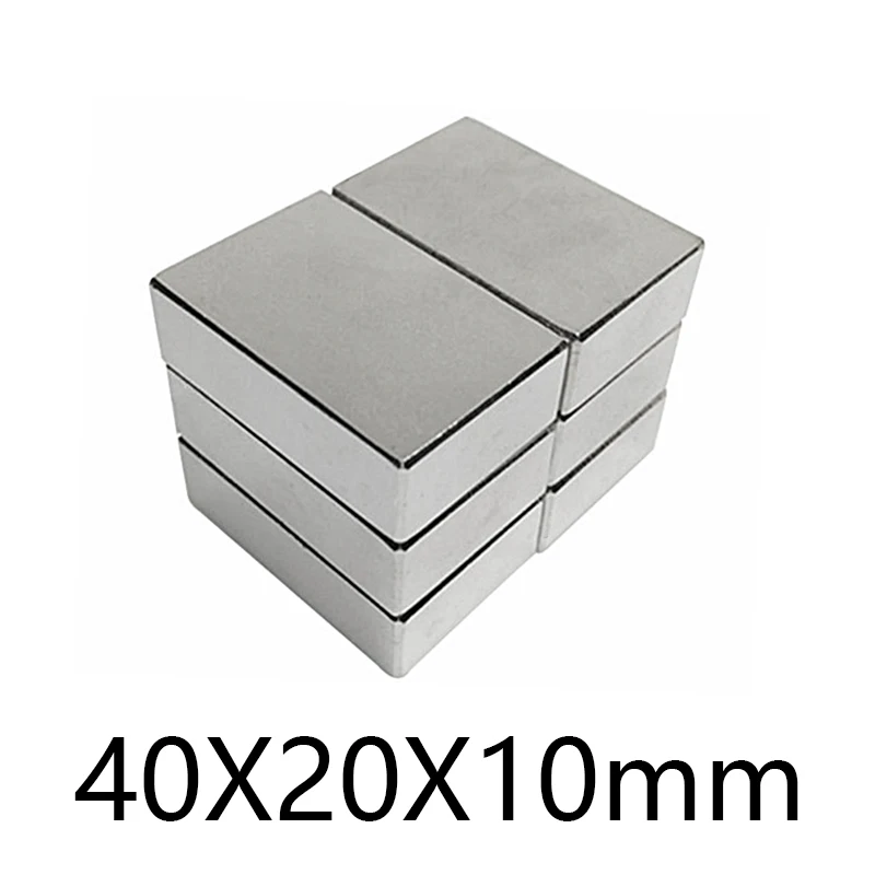 

1/2/3/5PCS 40x20x10mm Quadrate Super Strong Powerful Magnets N35 Thick Block Permanent Magnet 40x20x10 Neodymium Magnet 40*20*10