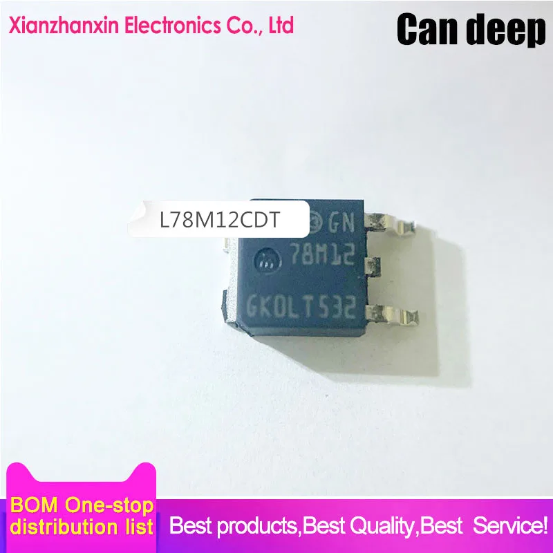 

10PCS/LOT L78M12 78M12 L78M12CDT TO-252 12V/0.5A Three-terminal voltage regulator