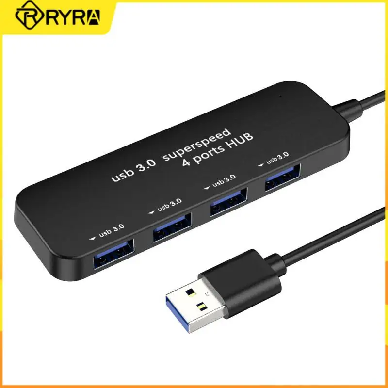 

RYRA 4-port USB3.0 hub with high-speed indicator light suitable for multi device computers,laptops,desktops and adapters USB hub