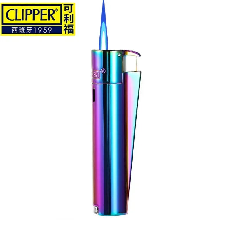 Оригинальная зажигалка Clipper Torch с защитным колпачком, ветрозащитная, с прямым синим пламенем, многоразовая, на бутане, гаджет для мужчин-курильщиков (art.: 3920d9b99ab02) - 3920d9b99ab02