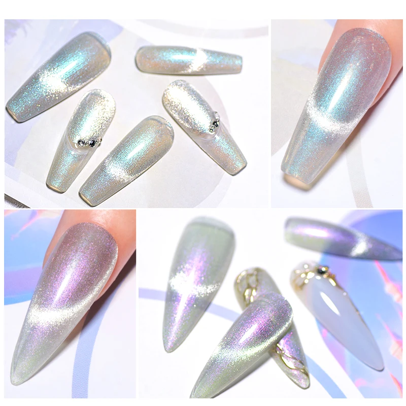 7ml Auroras Moonlight Cat Магнитный гель Лак для ногтей блестящий полупроницаемый