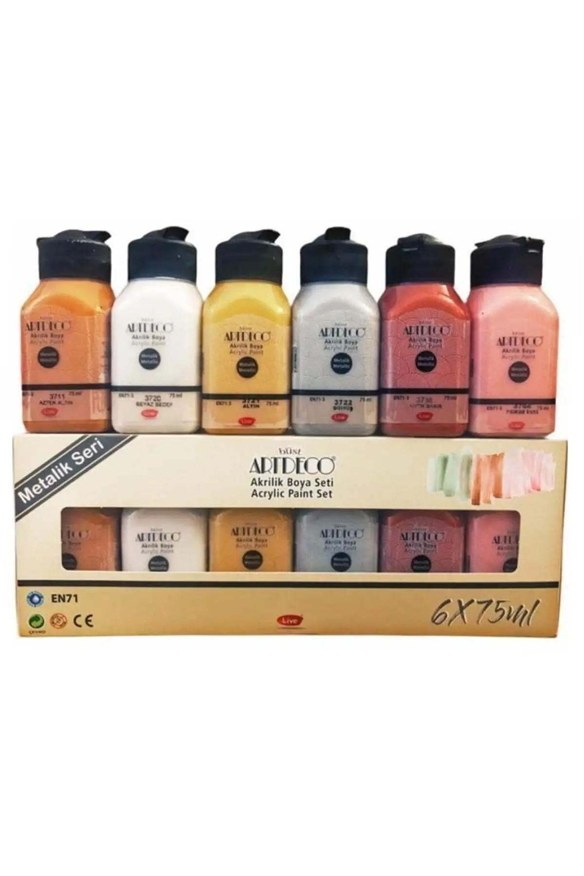

Brand: Fanart-Artdeco Artdeco Acrylic Paint 75 Ml Metallic Colors 6 Pieces Set Category: Acrylic Paint