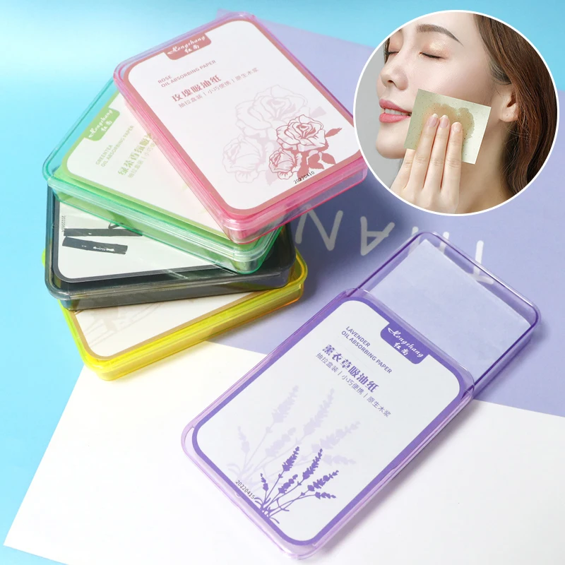 

900/1200/1500sheets Portable Face Absorbent Paper Oil Control Green Tea Sheet Oily Face Blotting Matting Tissue Makeup Face Wipe