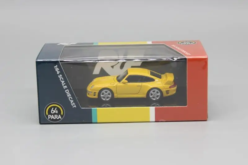 Пара 1:64 желтая модель спортивного автомобиля RV CTR2 993 желтая птица ОРФ модификация подходит для Porsche 911 коллекционные украшения подарок