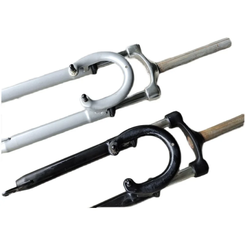 

26 Inch Mountain Bike V Brake Shock Absorber Aluminum Steel Leg Front Fork Straight Tube 28.6mm Toothless