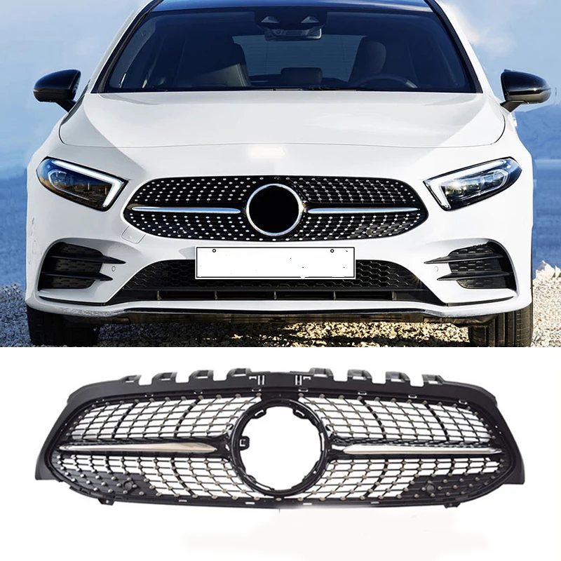

С отверстием для камеры или без него, ACC для Mercedes-Benz 2019 A-class W177, средняя сетка A180LA200L gypsophila, горизонтальная балка, средняя сетка