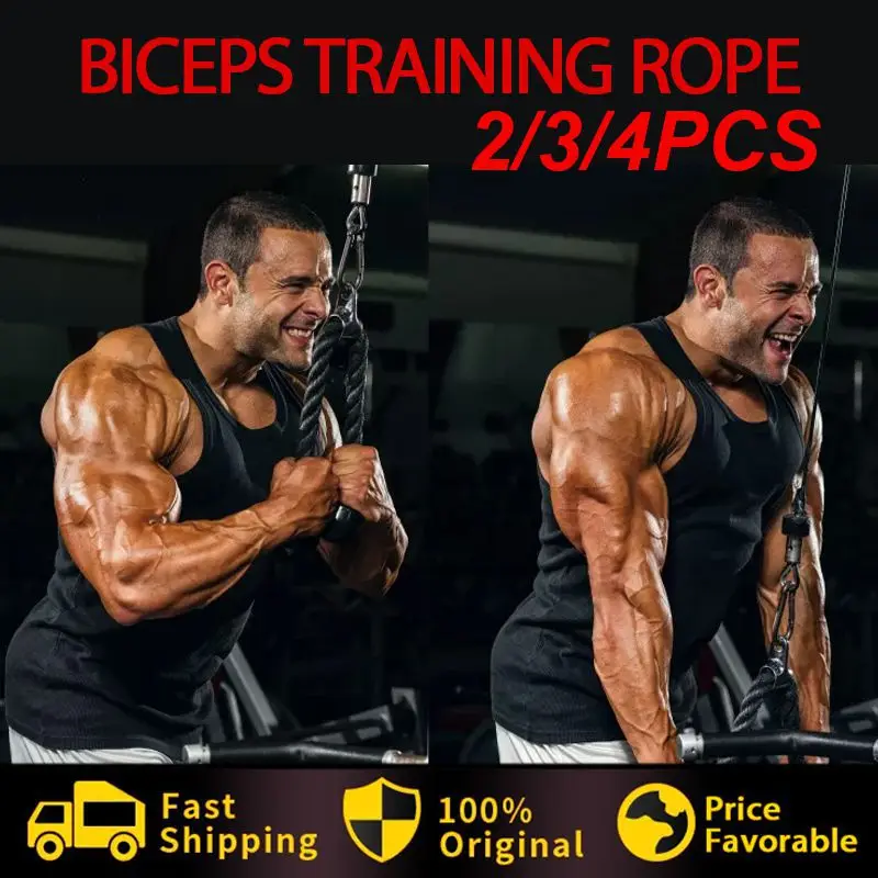 

2/3/4PCS 90/70/35cm Tricep Rope Abdominal Crunches Cable Pull Down Laterals Biceps Muscle Training Fitness Body Building Gym