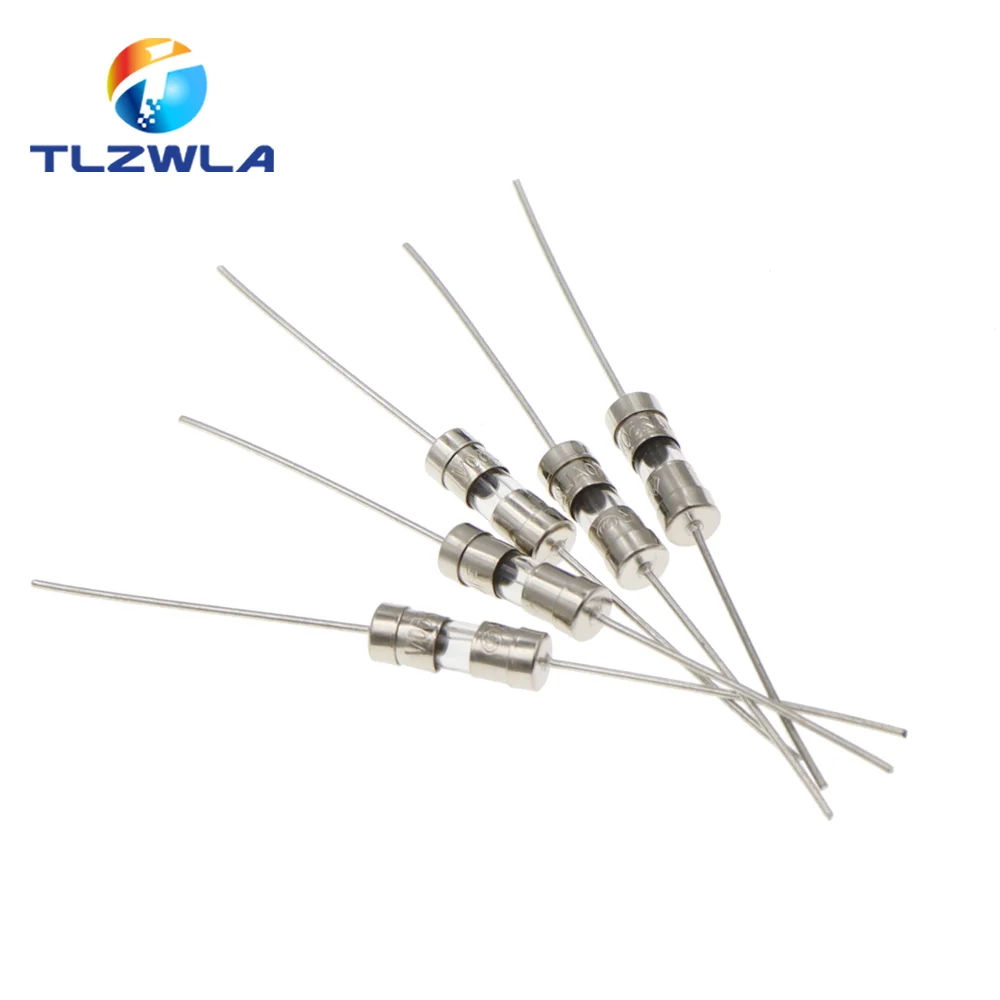 10PCS 3.6*10 Fast-Blow Glass Tube Fuse Fast Break With Pin 3.6X10MM 0.5A 1A 1.5A 2A 3A 3.15A 4A 5A 6.3A 8A 10A AMP 250V