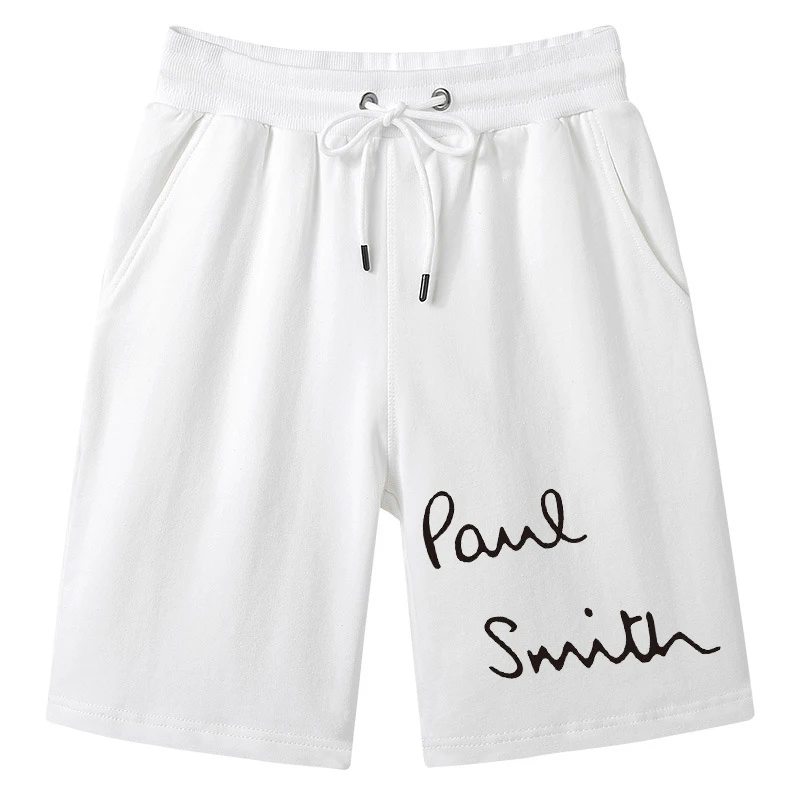 

Letter printing simple style classic black/white men's/women's high quality cotton casual shorts Harajuku loose letter shorts
