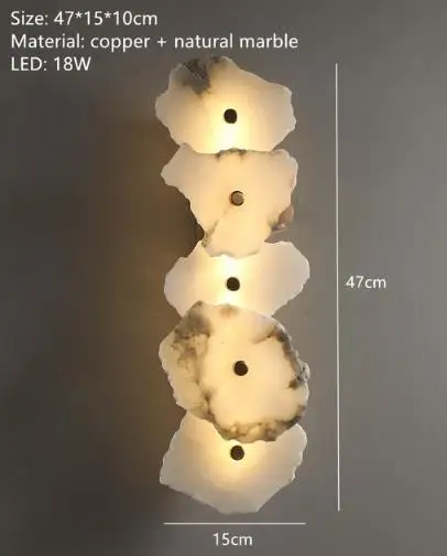 

Настенные светильники HomeLover, винтажные, мраморные