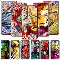 marvel iron man spiderman art phone case for samsung galaxy a51 a71 a41 a31 a11 a01 a72 a52 a42 a32 a22silicone tpu cover