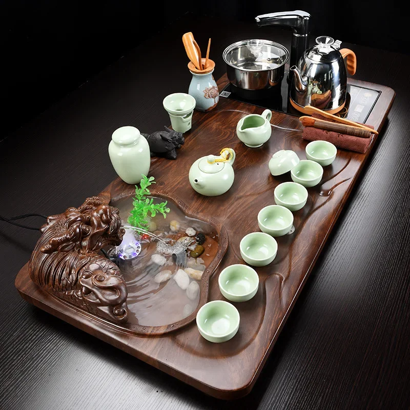 

Высококачественный чайный набор из исинского фиолетового песка керамический чайник кунг-фу, чайник ручной работы из фиолетового песка чайная чашка gaiwan Tureen чайная церемония