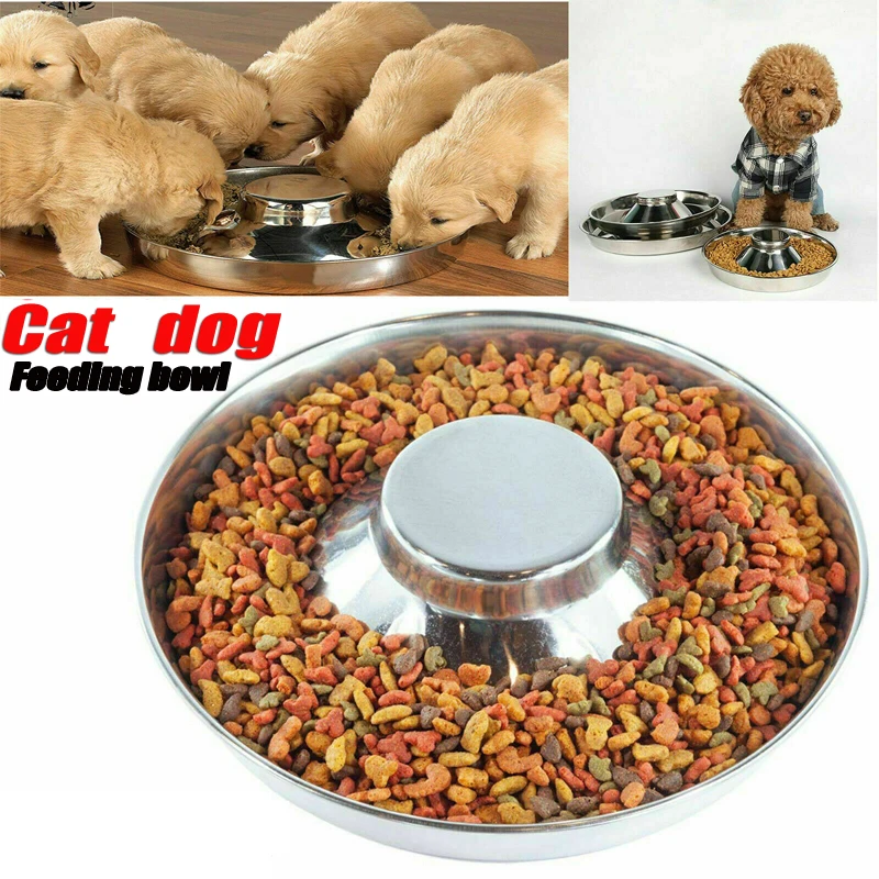 Новая миска для собак из нержавеющей стали домашних животных утолщенная