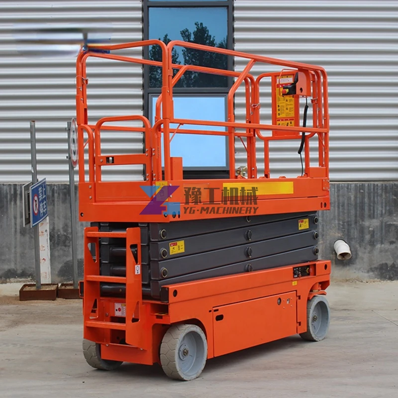 Электрический ножничный подъемник 6–14 м китайская воздушная рабочая