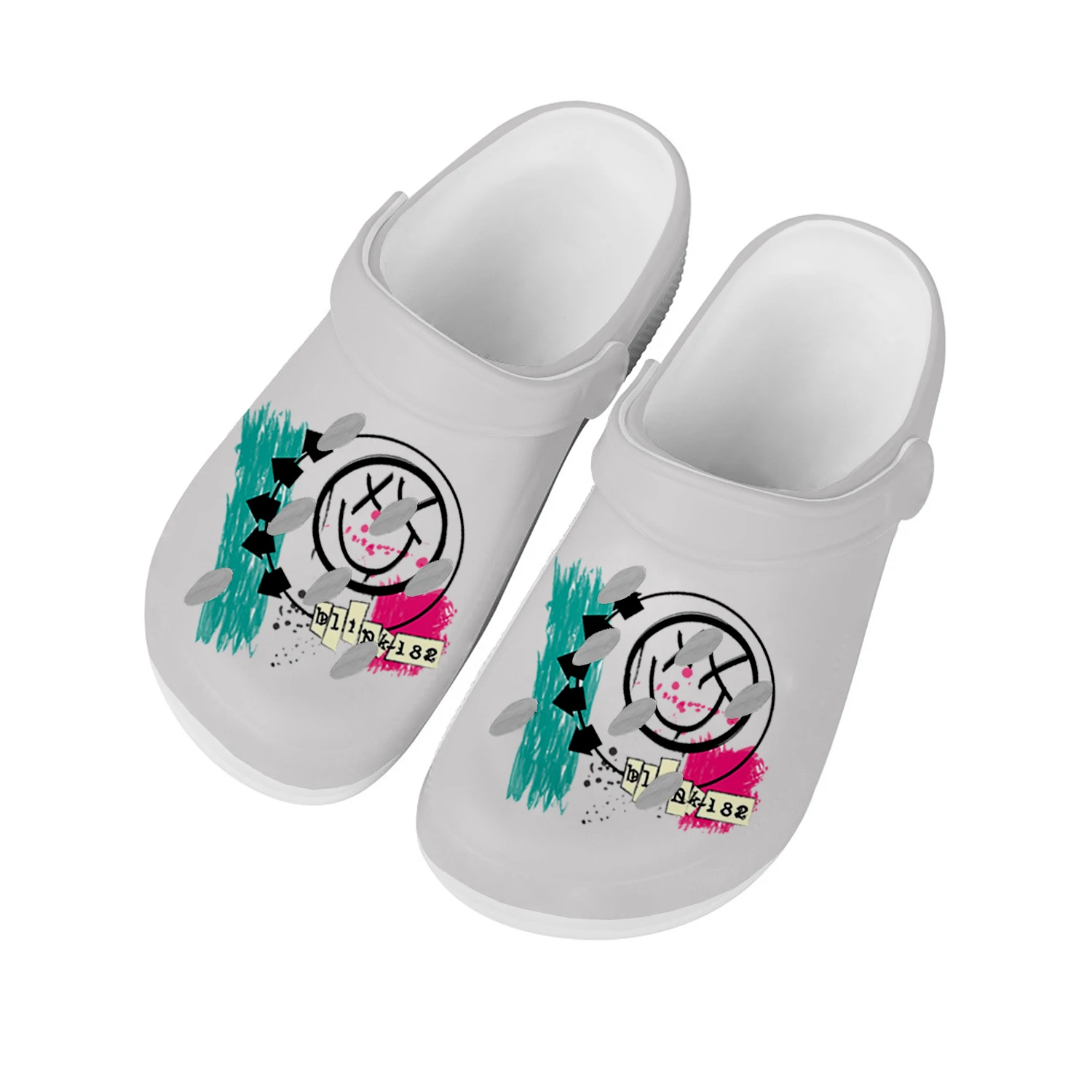 

Blink-182 Popularity Punk Rock Band Home Clogs Custom Water Shoes Mens Womens Teenager Shoes Clog Breathable Beach Hole Slippers