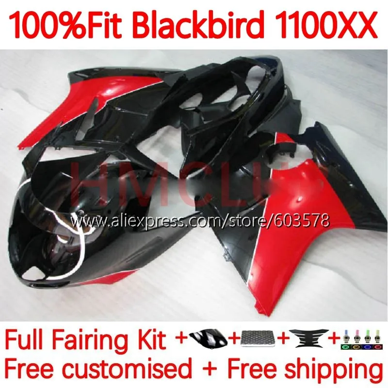 

Blackbird For HONDA CBR1100XX CBR1100 CBR 1100 XX red black 1996 1997 1998 1999 2000 2001 02 03 04 05 06 07 Fairing 108No.103
