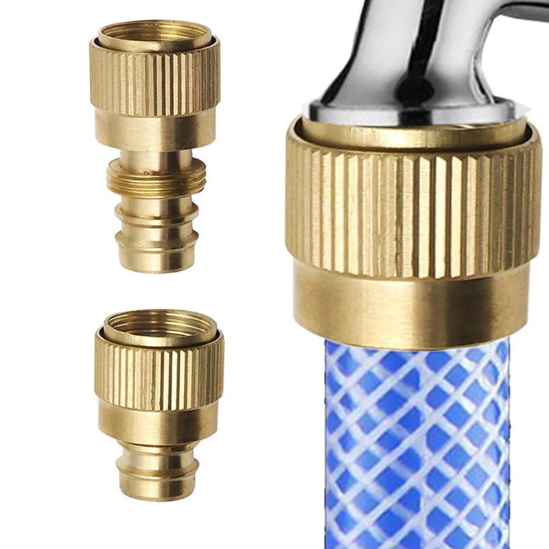 

Realmote 1pc Quick Connector For Car Wash Water Gun Washing Machine Brass Material Adapter Hose Faucet Tool Accessories