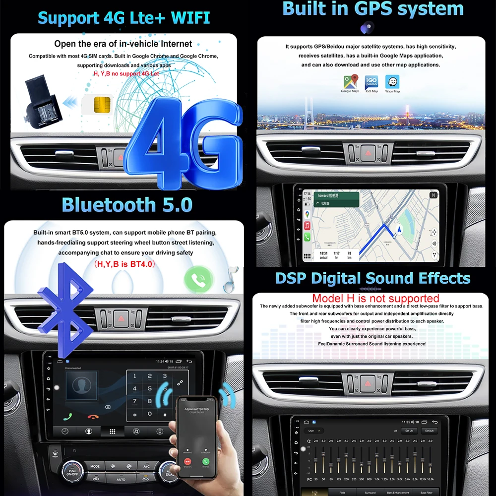 Фото Для OPEL Karl VinFast Fadil 2017-2020 Carplay Car Android Auto Car Radio Video Audio Мультимедийный плеер 8-ядерный авторадио 4G №3