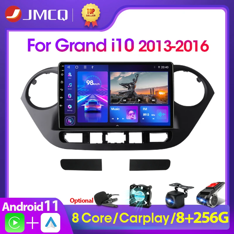 Мультимедийная система JMCQ, 2din, Android 11, для Hyundai Grand I10 2013-2016