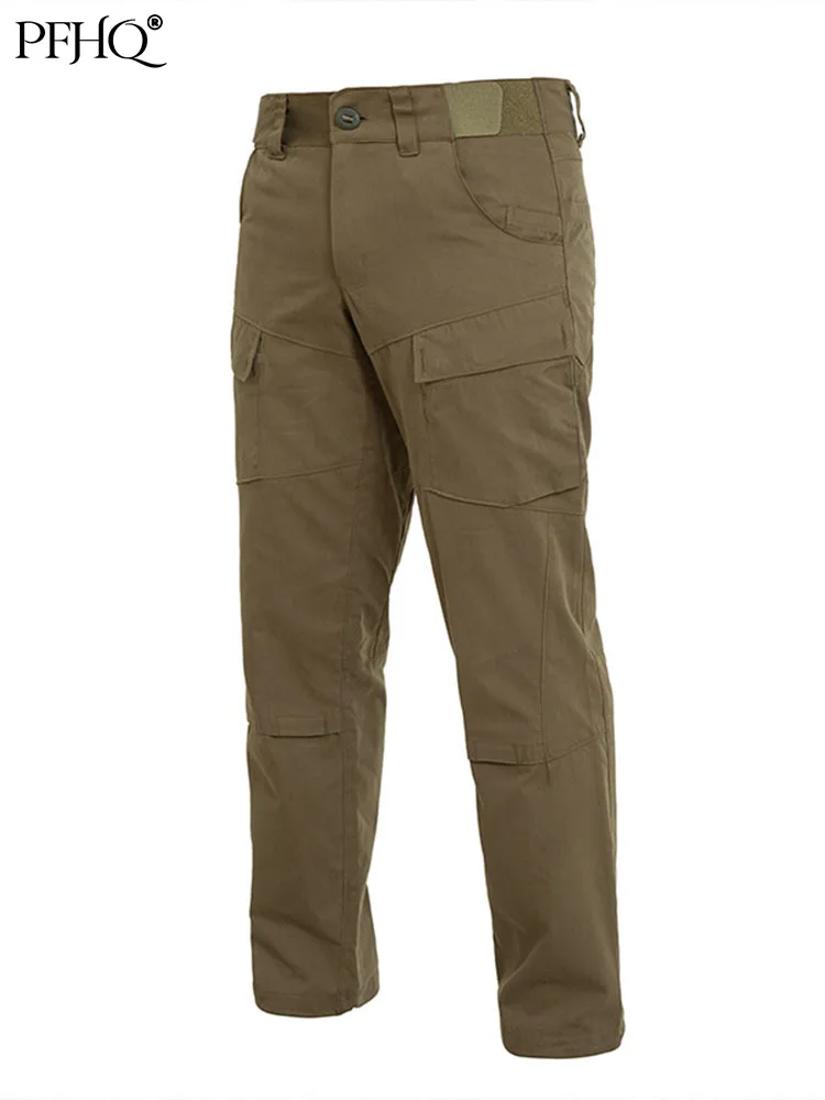 

PFHQ 2022 Outdoor Tactical Pant Cotton Anti Splash Fabric Special Service Military Fans Many Pocket Men's Cargo Trousers 21Q1690
