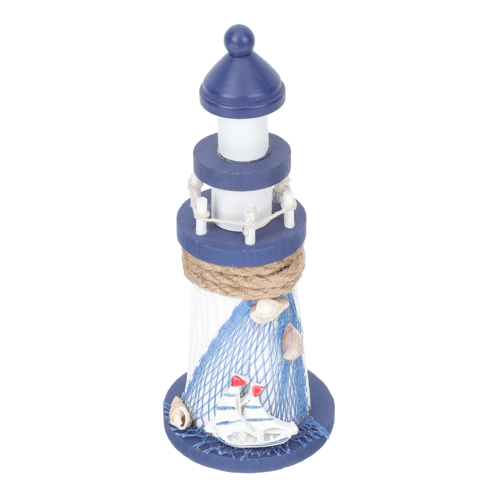 

Lighthouse Decor Nautical Mediterranean Wooden Beach Decorations Table Ornament Tabletop Home Decoration Figurines Tower Statue