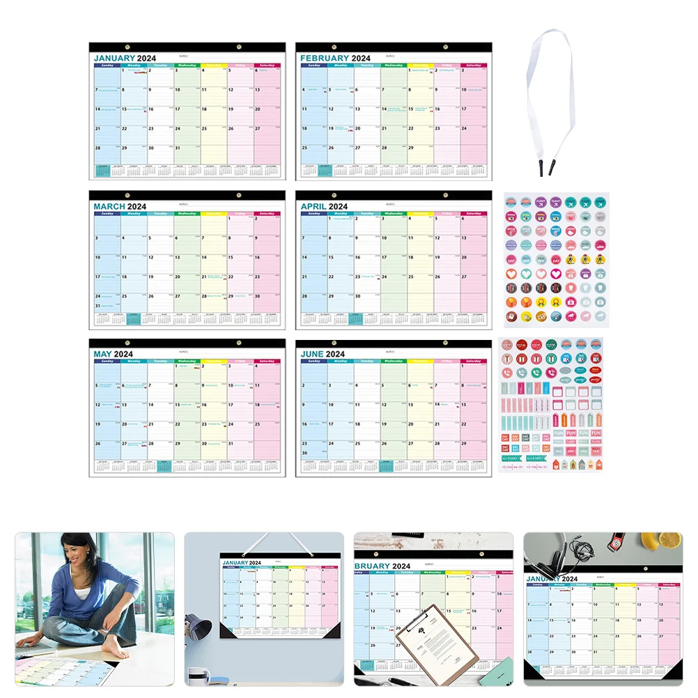 

Household Products Office Hanging Calendar Sturdy English Monthly Noting Home Accessory