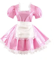 pvc maiden maid mini dress