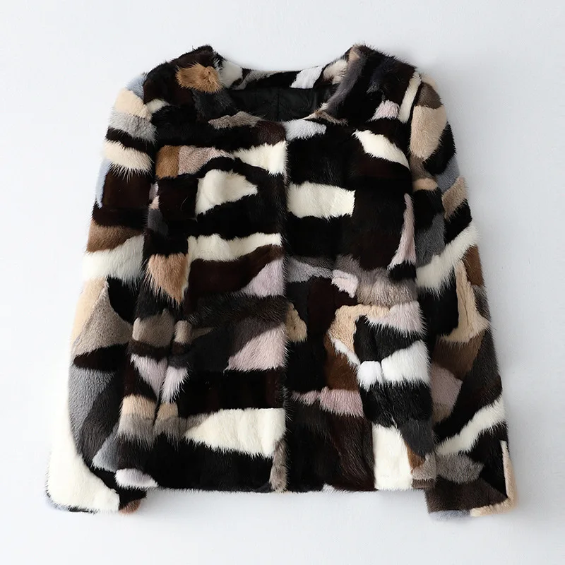 New Mink Mink Fur Coat Red Fur Coat Single Breasted New Autumn Winter Fashion Fur Quilted Fur Coat Female Long Faux Fur Coat