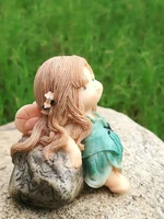 amusing mini flower fairy statue figurine ornament fairy garden decor gift