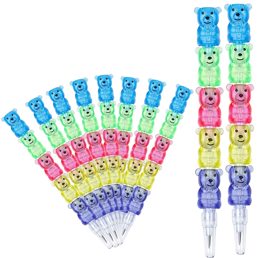 

10 Pcs Trim Pen Adorable Stacking Pencils Kids Bullet Plastic Birthday Party Favor Classroom Prizes Child Student Gifts Pens