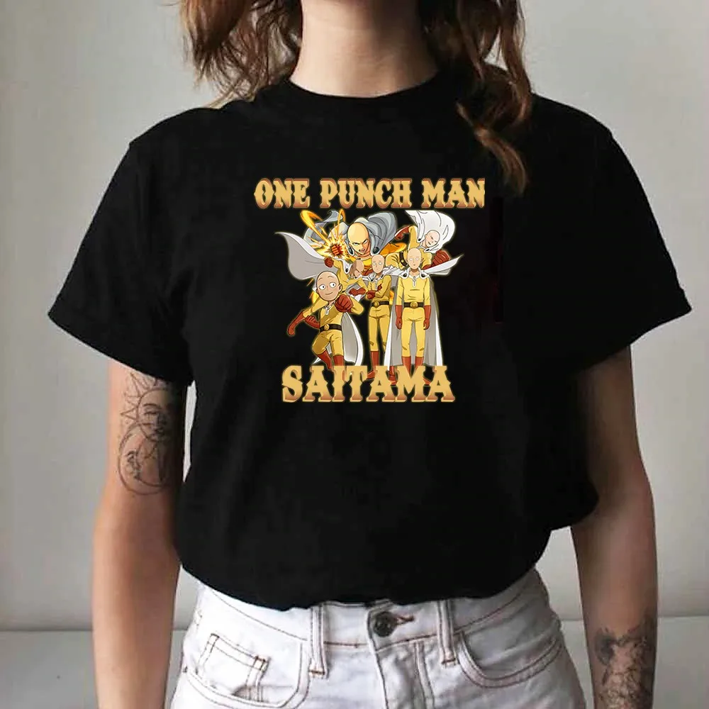 

Женская футболка с принтом аниме Сайтама, One Punch Man, забавная футболка с графическим принтом One Punch Man, женская летняя повседневная футболка в с...