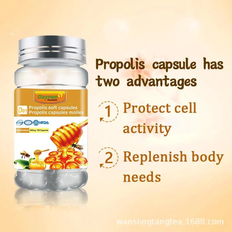 

1 bottle Natural propolis softgel capsule, strengthen immunity, antioxidant, improve digestive system, escort a healthy life