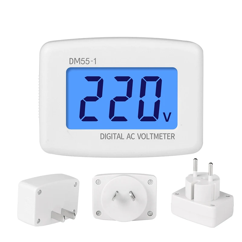 

Digital AC Voltmeter EU US Plug Volt Meter Socket Voltage Tester LCD Display Voltage Meter 110V 220V Wall Flat Voltage Meter