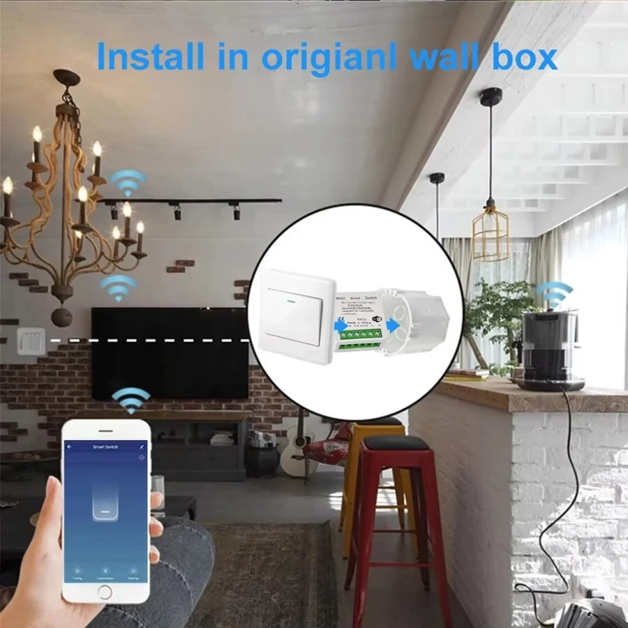 16A Mini Smart Wi-Fi DIY Switch поддерживает двухстороннее управление универсальный модуль