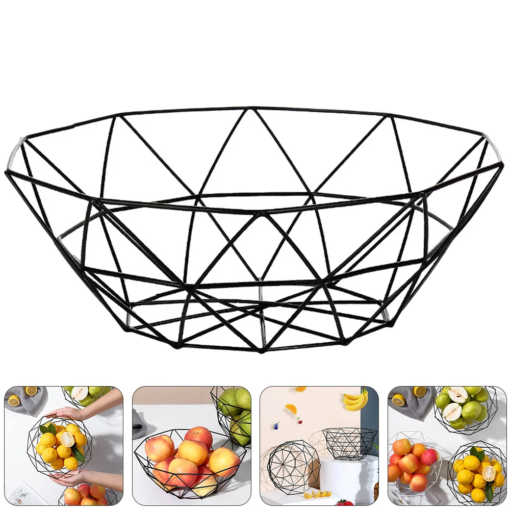 

Fruit Basket Bowl Vegetable Wire Kitchen Iron Storage Metal Organizer Holder Baskets Container Centerpiece Serving Bowls Dish