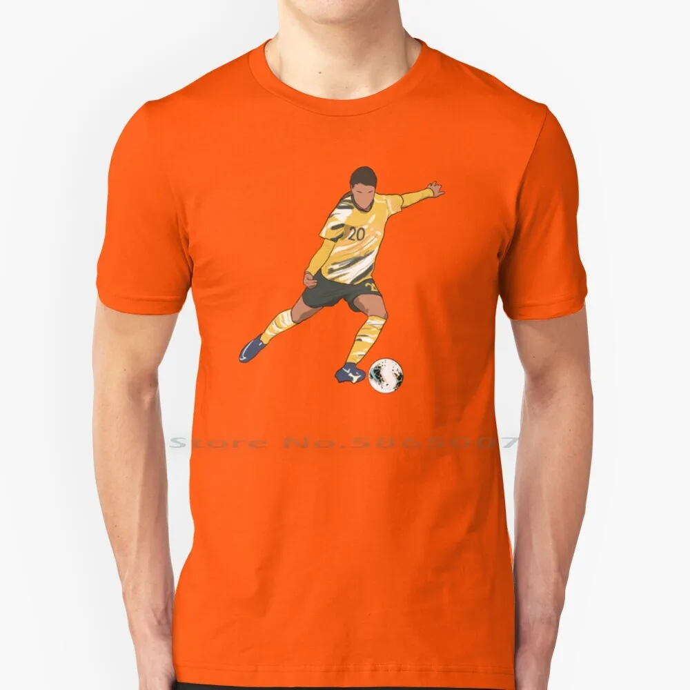 Футболка Sam Kerr Australia Matildas 100% хлопок Samantha Aussie Oz Футбольная экипировка для женщин |