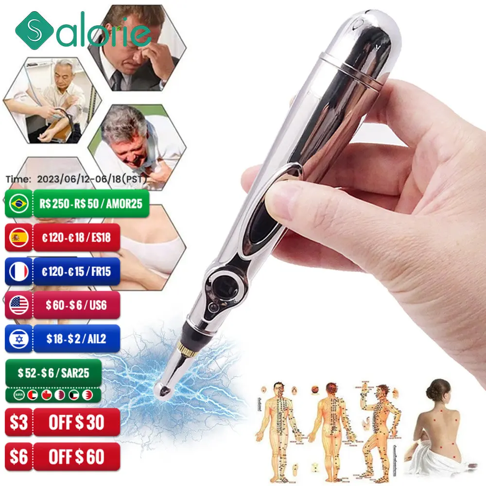 

Электронный акупунктурный точечный массажер, электрические меридианы, лазерная терапия, лечение, массажная ручка, меридиан, энергетическая ручка, инструмент для облегчения боли