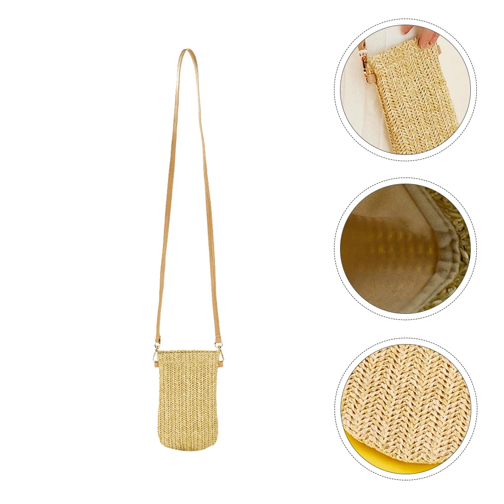 

Woven Shoulder Purse Girls Woman Crossbody Beach Cross Wallet Body Tiny Casual Pouch Summer Messenger Cellphone Coin Mini Bags