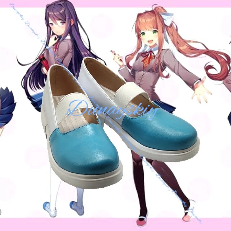 Костюм для косплея по аниме Doki Doki Literature Club: Моника, Сайори, Юри, Натсуки, парик, школьная форма, коричневая юбка, туфли (art.: 3920d920fc161) - 3920d920fc161
