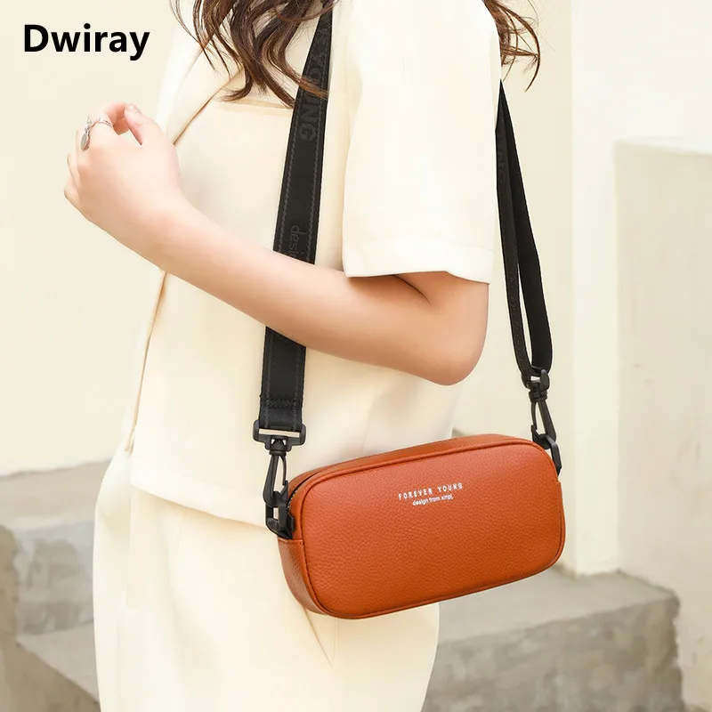 

Crossbody Cowhide Cell Phone Shoulder Bag Genuine Leather Messenger Bags Fashion Daily Use For Women Wallet HandBags 2022