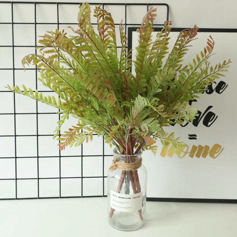 

Wall Diy plant wedding Artificial plants christmas decorations for home decor succulents fake green fern leave real touch plants