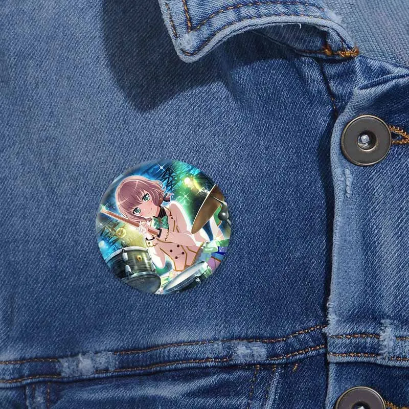 Kawaii Cartoon Girl Saaya Yamabuki Udagawa Tomoe Yamato Icons Badge BanG Dream Game Brooch Bag Hat Lapel Pins Gifts for Friend