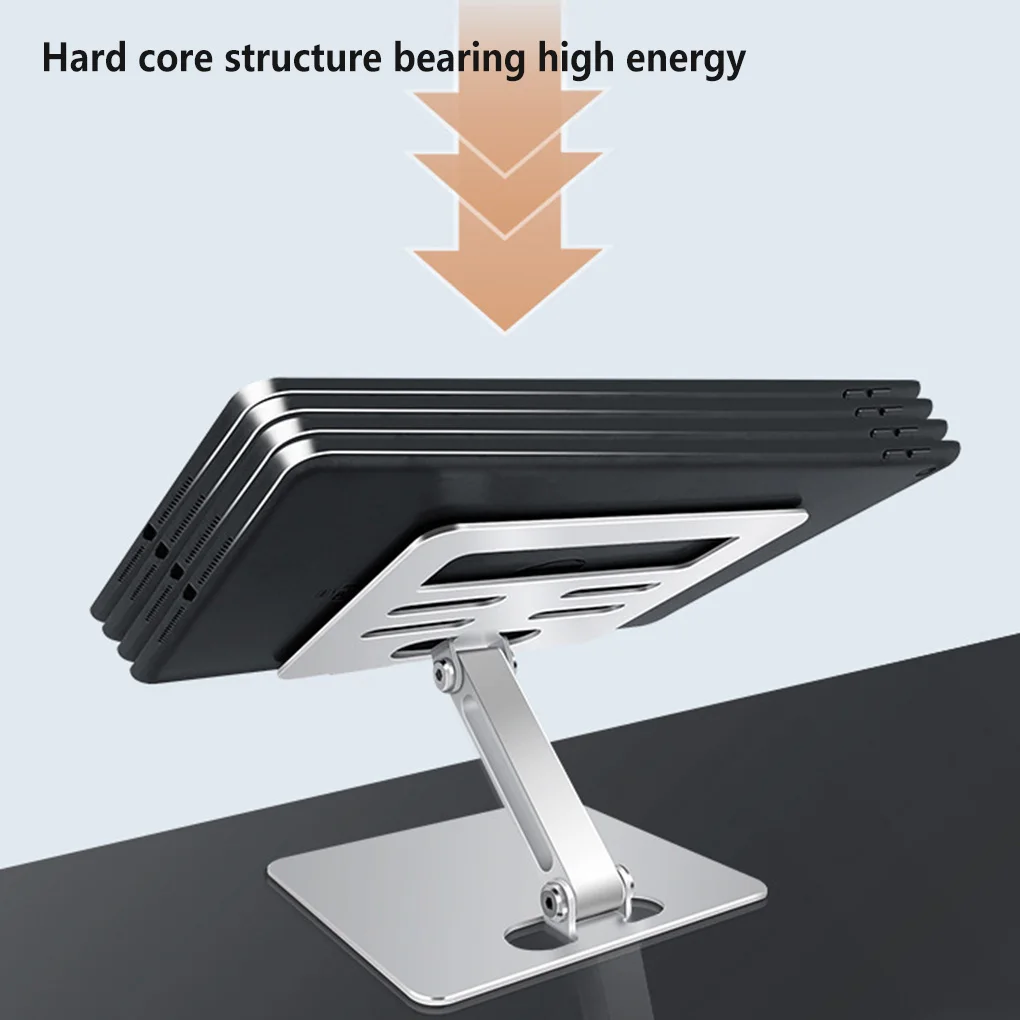 

Folding Tablet Holder Adjustable Aluminum Alloy Stand Mount Cradle Bracket