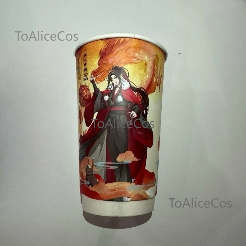 Фото Официальный коллаборационный набор Hushang Auntie x MDZS: значок, стенд, бумажный пакет, стакан, соломенная трубочка — новый коллекционный комплект №5