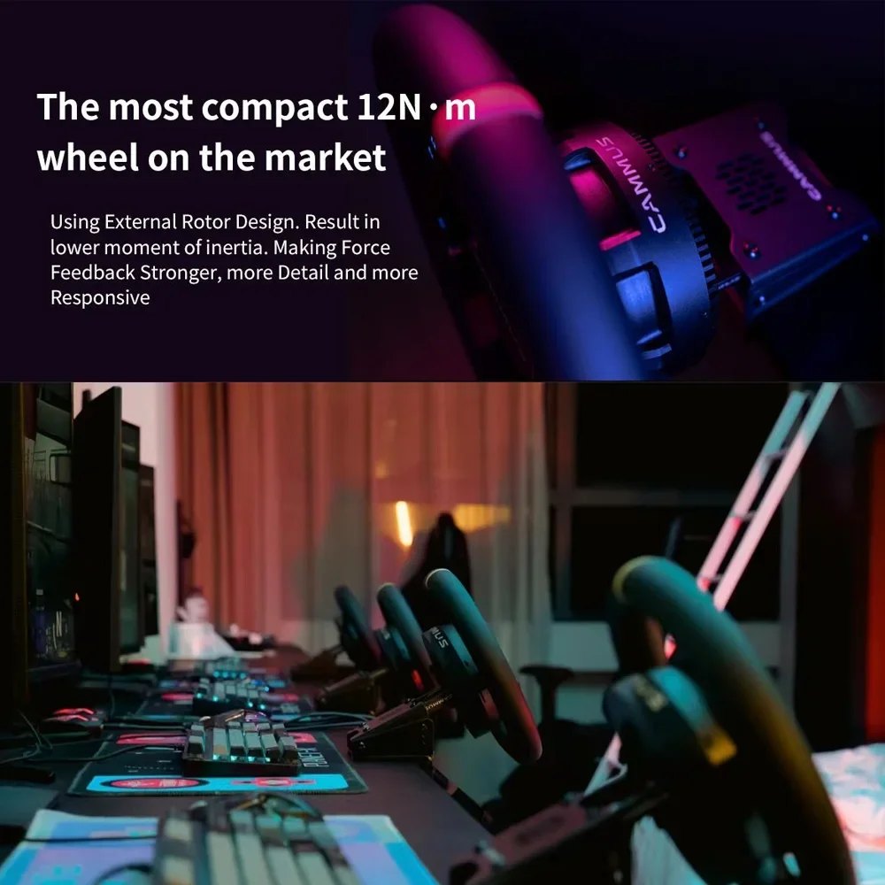 Рулевое колесо CAMMUS C12 с прямым приводом 12N·m+CAMMUS CS5 Настольный зажим Колесная база