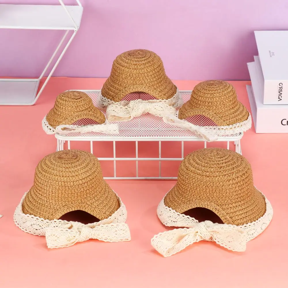 Мини-кукла 5 размеров кружевная шляпа соломенная кукольная аксессуары украшение