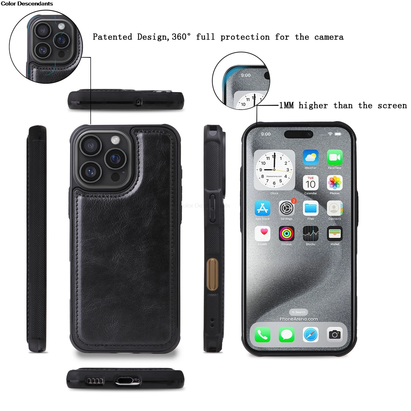 Роскошный Съемный кожаный чехол 2 в 1 стиле ретро для iPhone 15 Pro Max 11 12 13 14 Por Plus кошелек