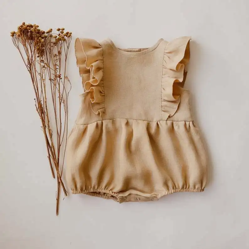 

Baby Clothes Soft Bodysuit Newborn Prince Jumpsuit Linen Cotton