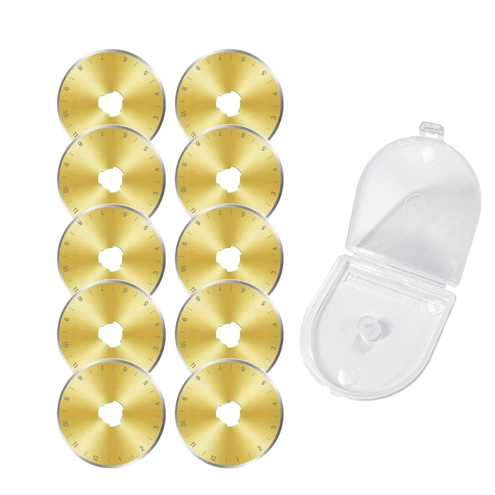 

Сменные лезвия для резки ткани 45 мм, 10 шт., титановое покрытие