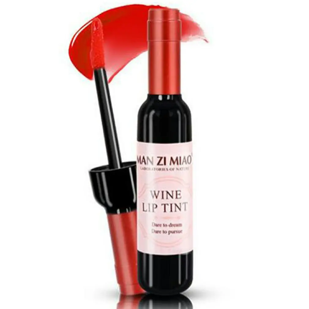 

Cosmetic Lip Tint Gloss Red Wine Bottle Shape Charming Lips Waterproof Women Liquid Lipstick Lipgloss Moisturize Lip